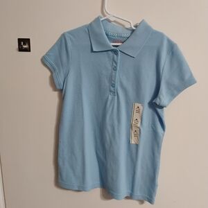 Cat & Jack Light Blue Girls Polo Top